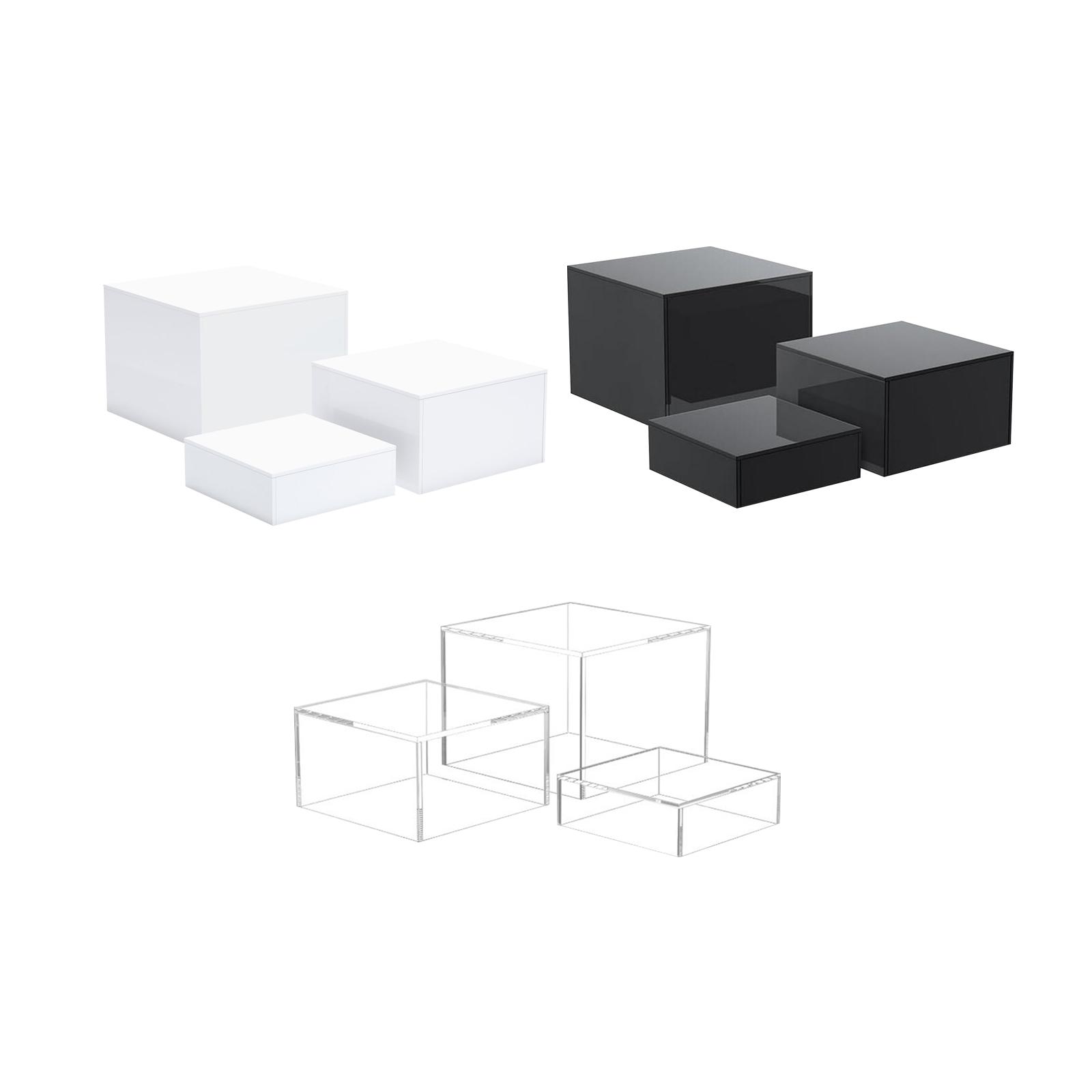 Display Risers Set - 3'lü Büfe Rafları Çok Amaçlı Sergi